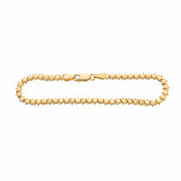 Gold bracelet with star-shaped links on a white background - seolgold