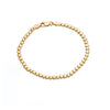 Gold bracelet with star-shaped beads on a white background - seolgold