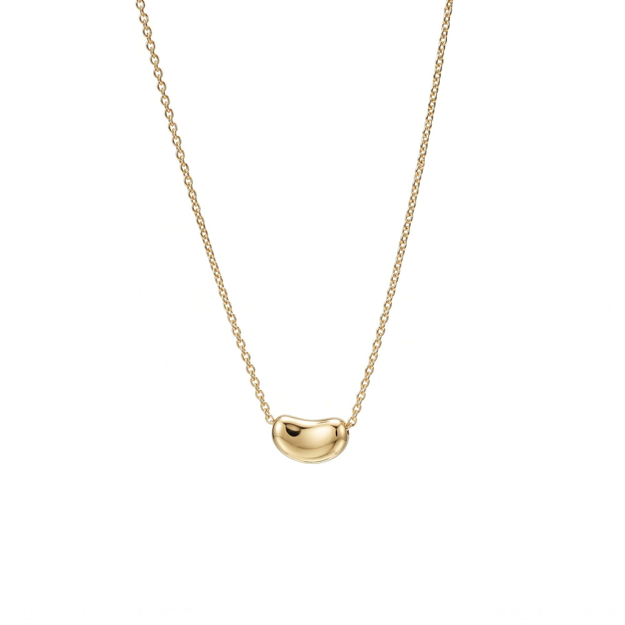 18ct Gold Plated Slider Coffee Bean Necklace