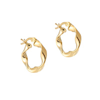 gold hoop earrings - seolgold
