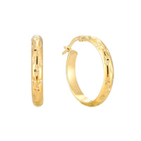 gold chunky hoops - seolgold