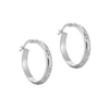 silver engraved hoop Creoles - seol-gold