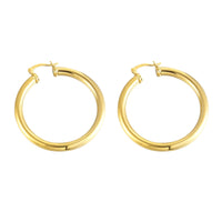 real silver hoops - seol gold
