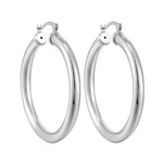 Sterling Silver Large Thick Creole Hoops