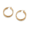Gold hoop earrings on a white background - seolgold