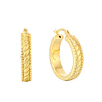 18ct Gold Vermeil rope creoles - seol gold