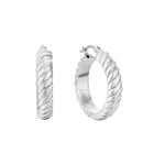 Sterling Silver Twist Creoles
