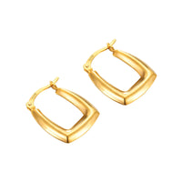 18ct Gold Vermeil rectangle hoops - seolgold