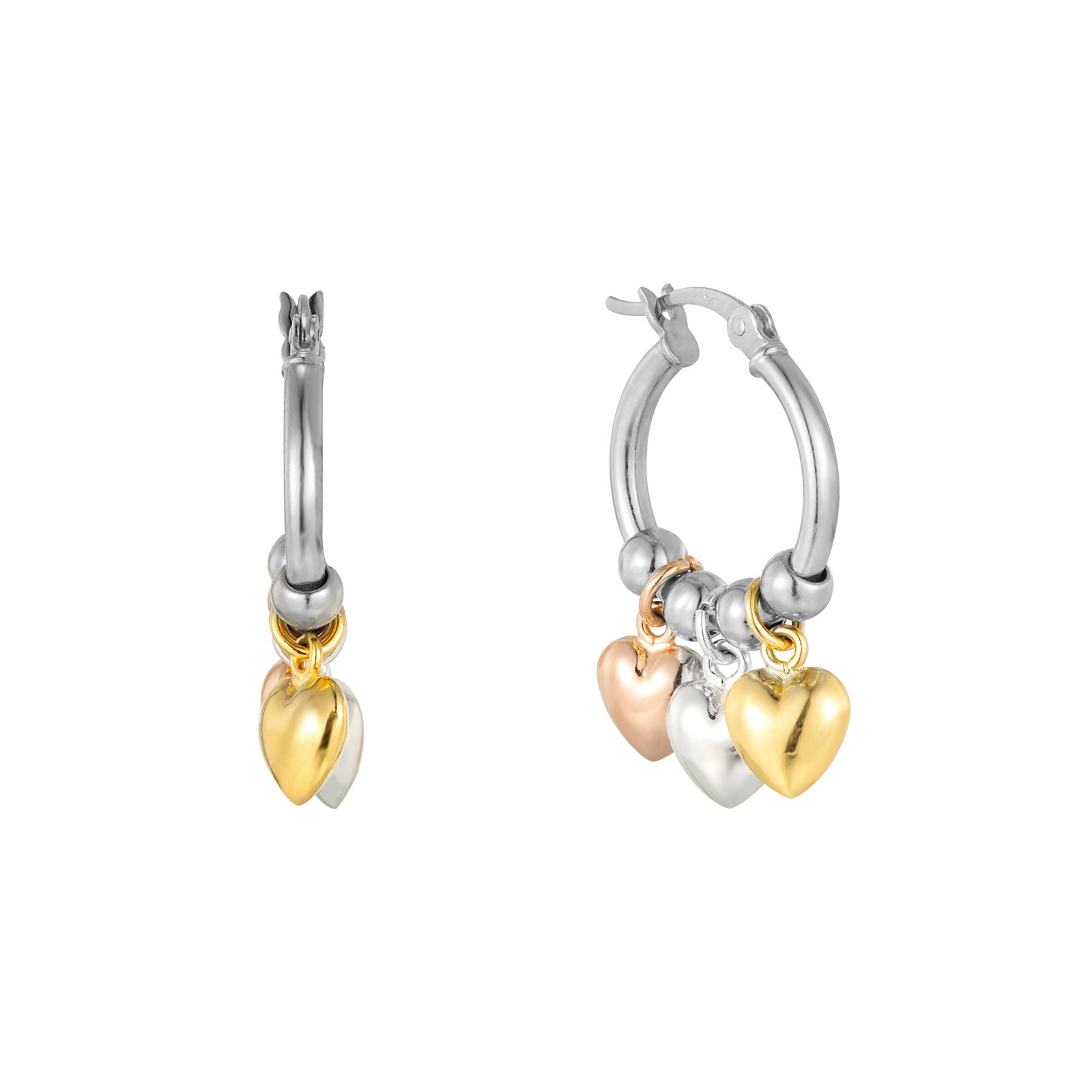 Mixed Metal Hoops - Seol Gold
