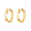18ct Gold Vermeil Seol Gold - Anchor Chain Hoops 