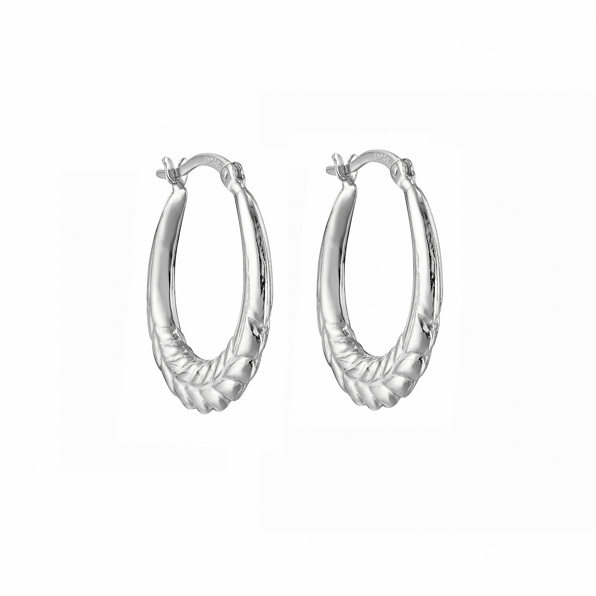 silver rope hoops - seolgold