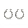 Sterling Silver Twisted Creole Hoop Earrings