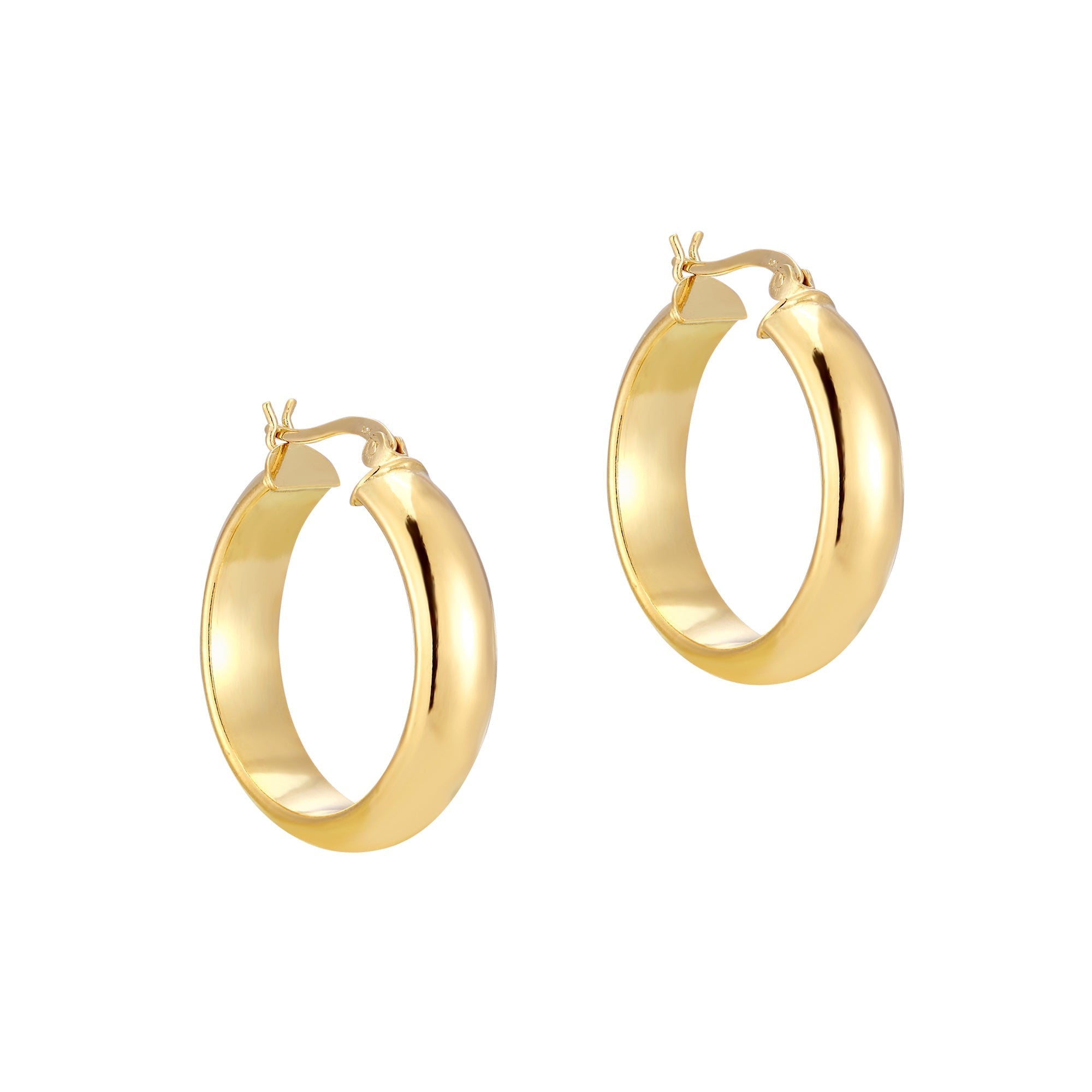 large gold chunky hoops - seolgold