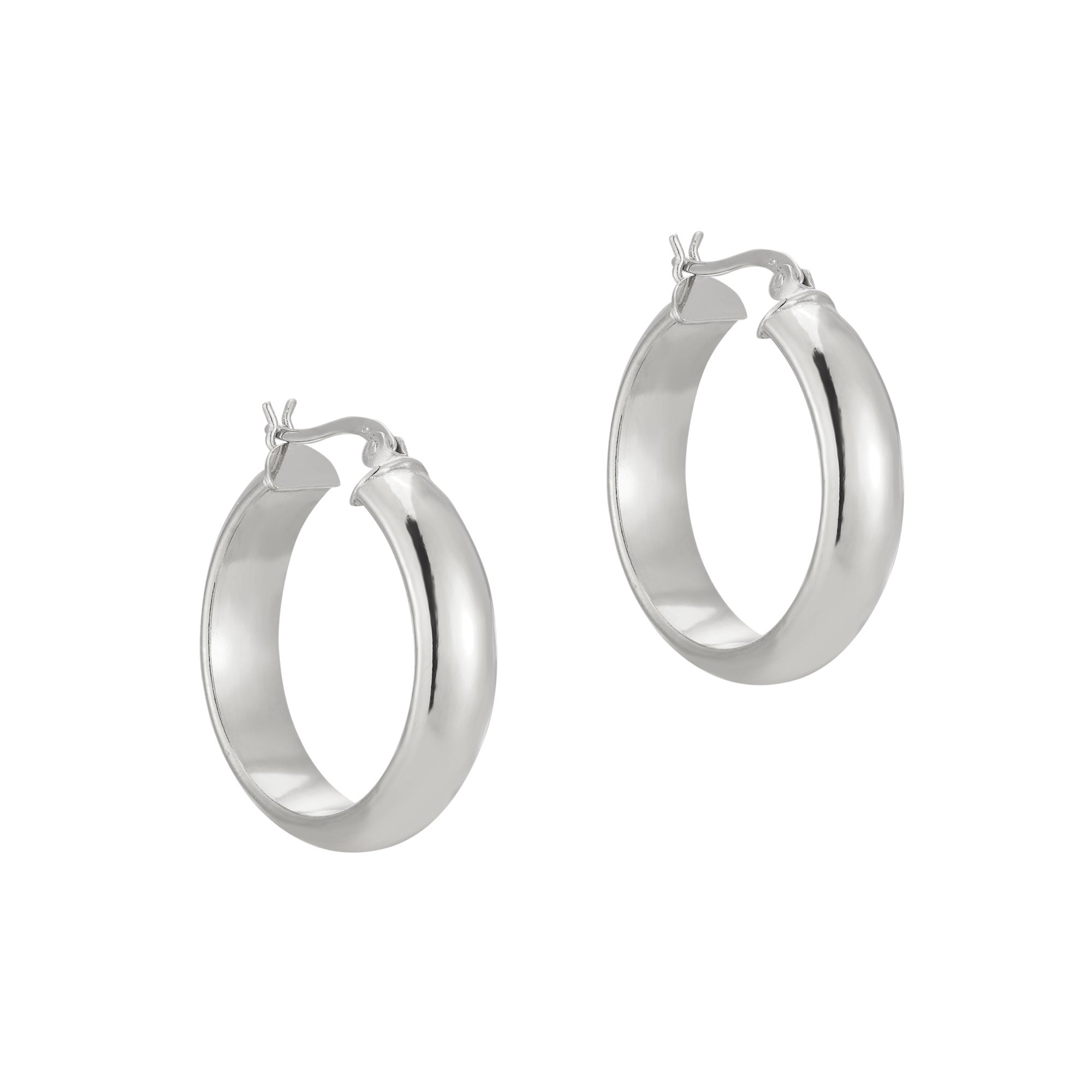 chunky silver hoop - seolgold