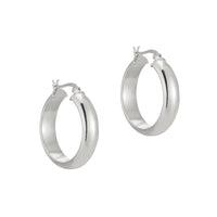 chunky silver hoop - seolgold