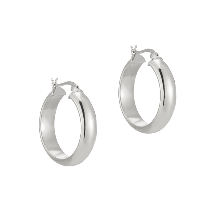 chunky silver hoop - seolgold