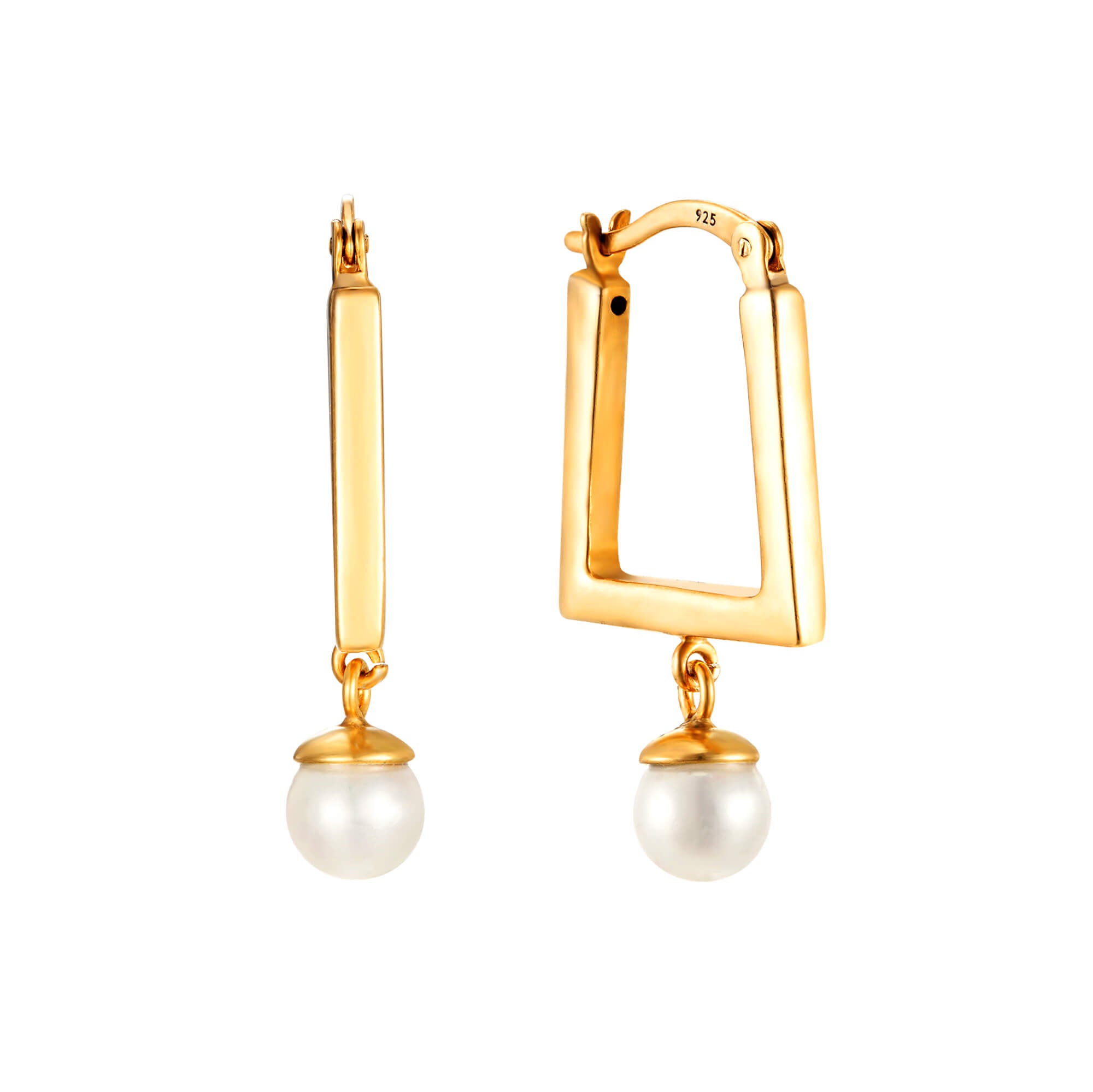 18ct Gold Vermeil pearl earrings - seolgold