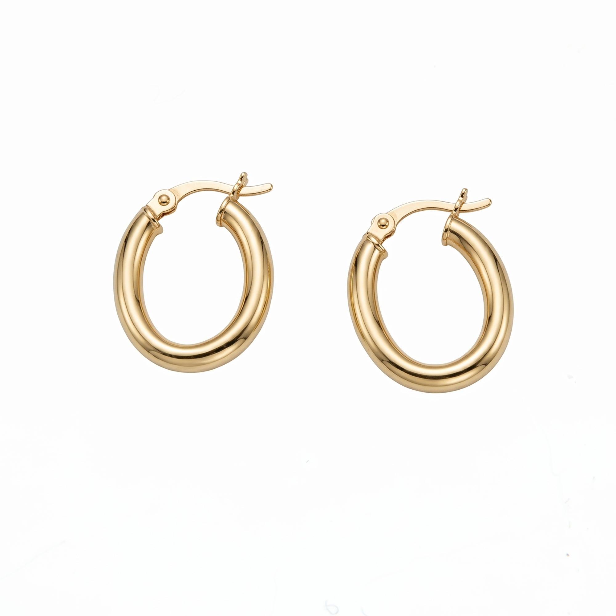 18ct Gold Plated Mini Oval Hoops