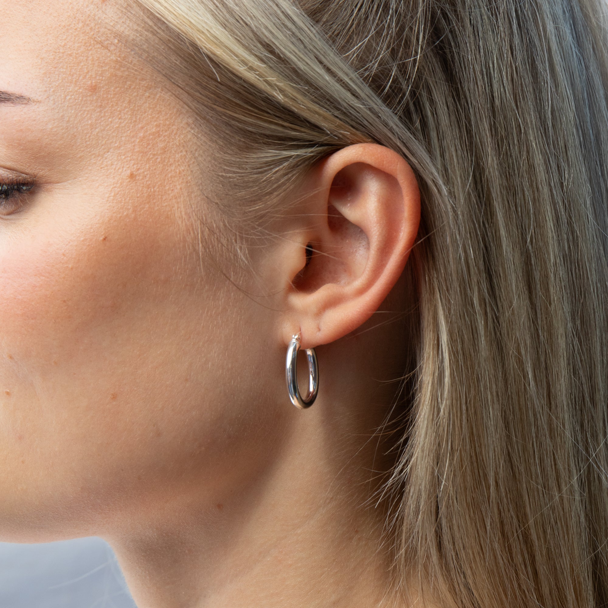 Sterling Silver Mini Oval Hoops