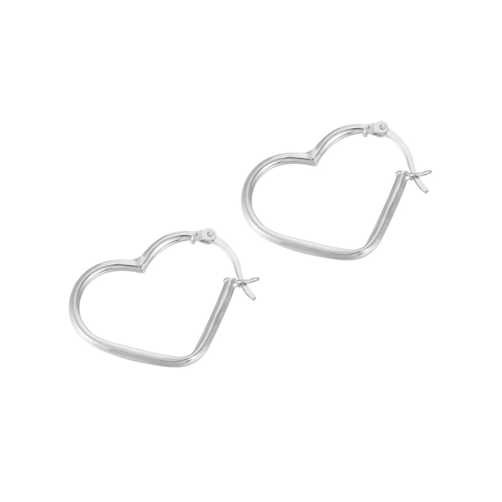 Sterling Silver Heart Creoles
