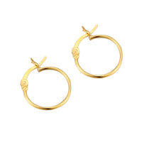 thin gold hoops - selgold