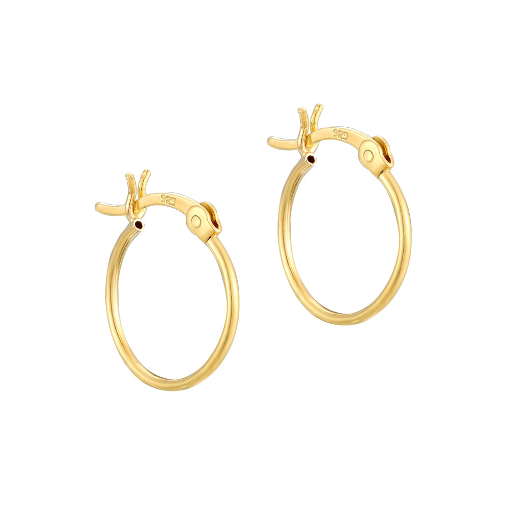 18ct Gold Vermeil Super Thin Creole Hoops