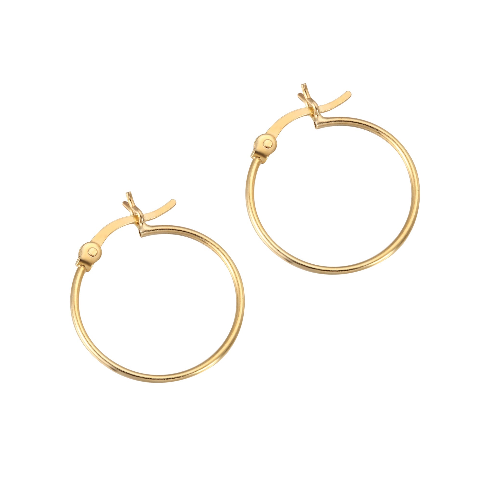 large gold hoop earrings - seolgold