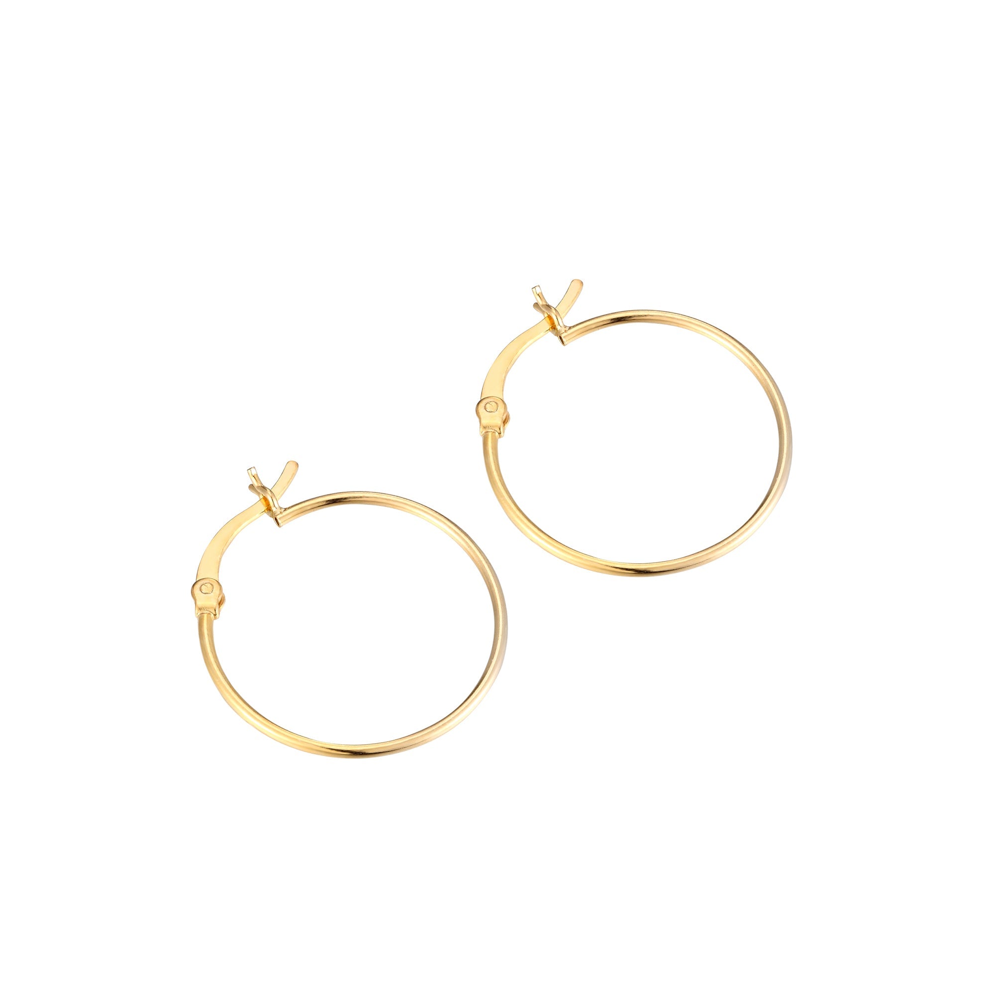 thin gold hoops - selgold