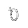 A single sterling silver thick creole hoop earring for men, with a thickness and diameter of 20mm - seolgold