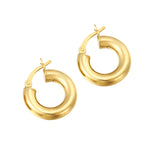 18ct Gold Vermeil Thick Gold Creole Hoops