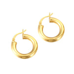 18ct Gold Vermeil Thick Gold Creole Hoops