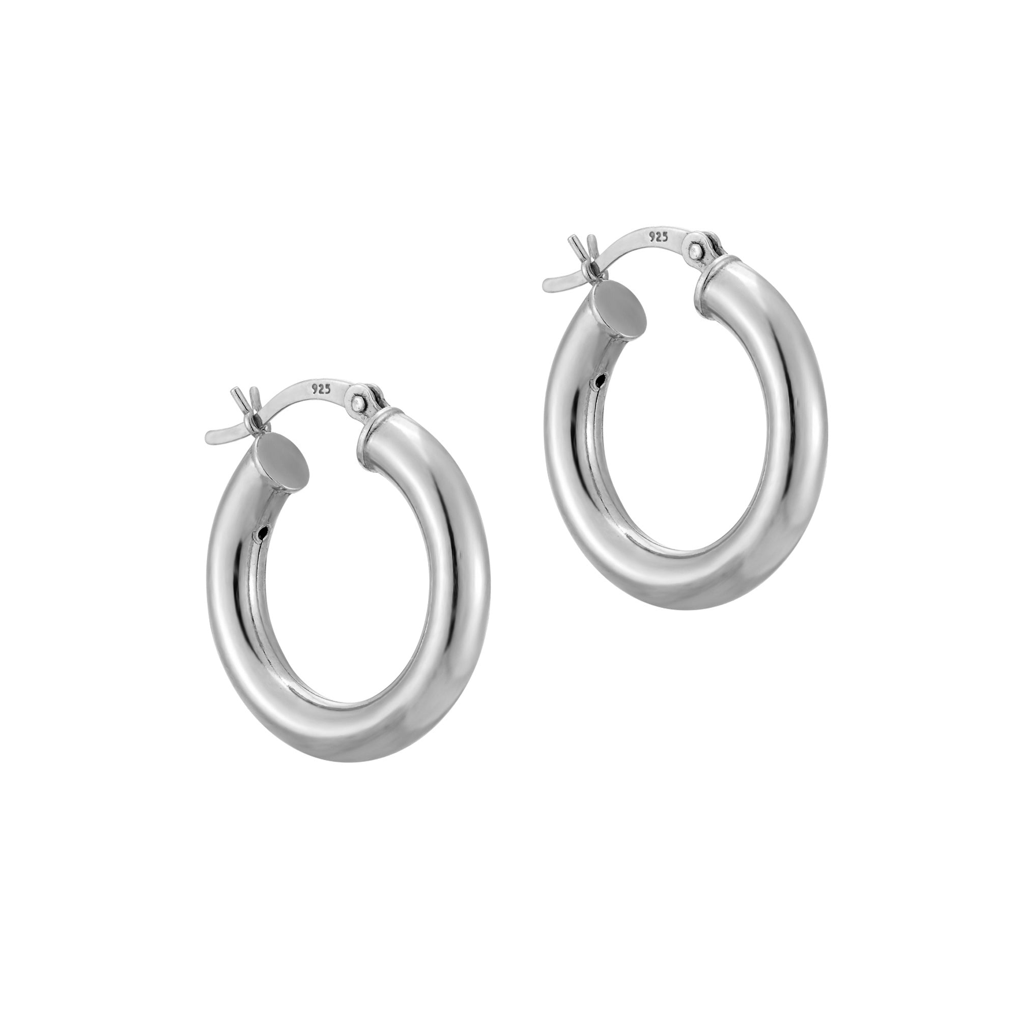 Sterling Silver Thick Creole Hoops