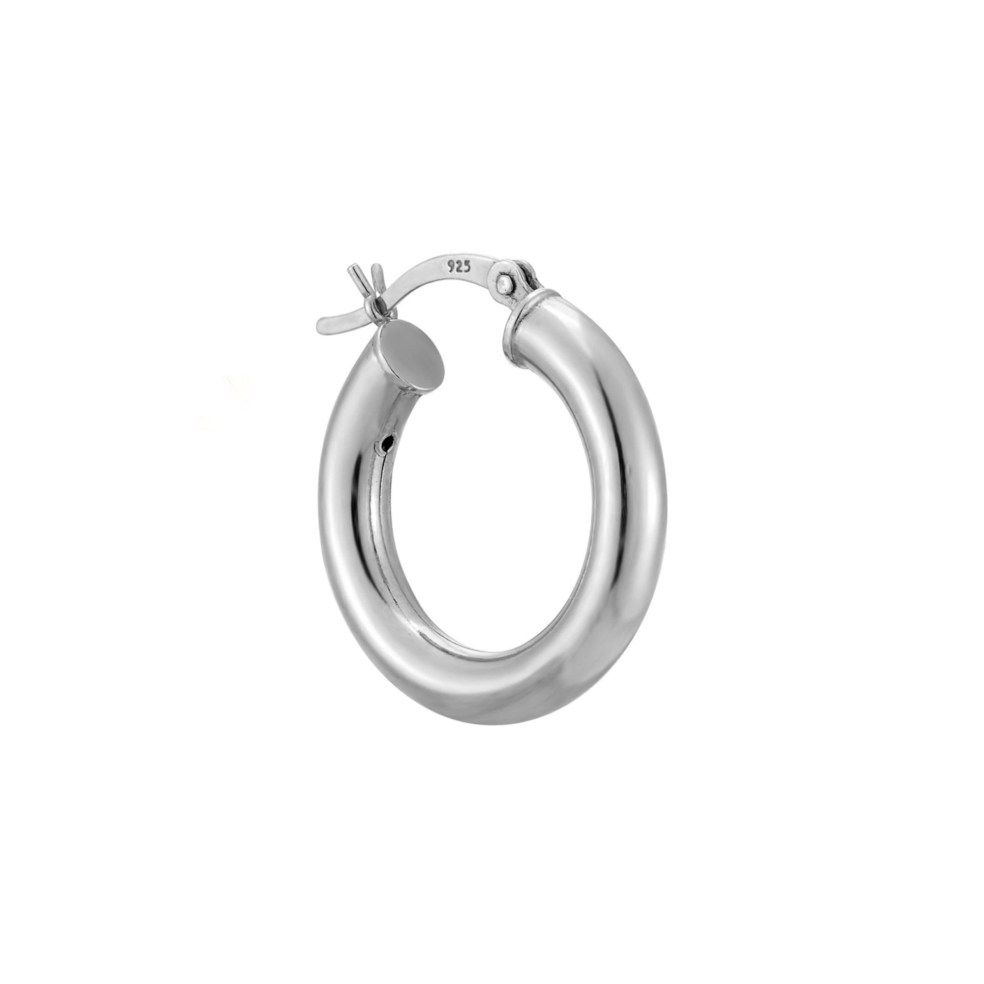 Sterling Silver Thick Creole Hoops (Mens)