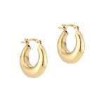 18ct Gold Vermeil Asymmetric Curved Creole Hoops