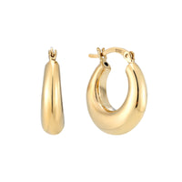 18ct Gold Vermeil Chunky Creole Hoops - seol-gold