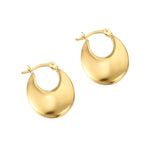 18ct Gold Vermeil Curved Creole Hoops