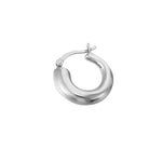 Sterling Silver Asymmetric Creole Hoops (Mens)