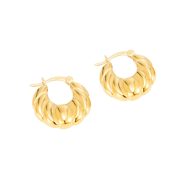 Small Croissant Hoops - seolgold