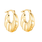 18ct Gold Vermeil Small Croissant Hoops