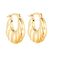 Small Croissant Hoops - seolgold