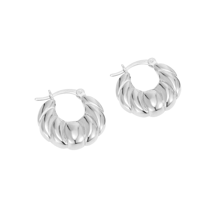 Small Croissant Hoops - seolgold