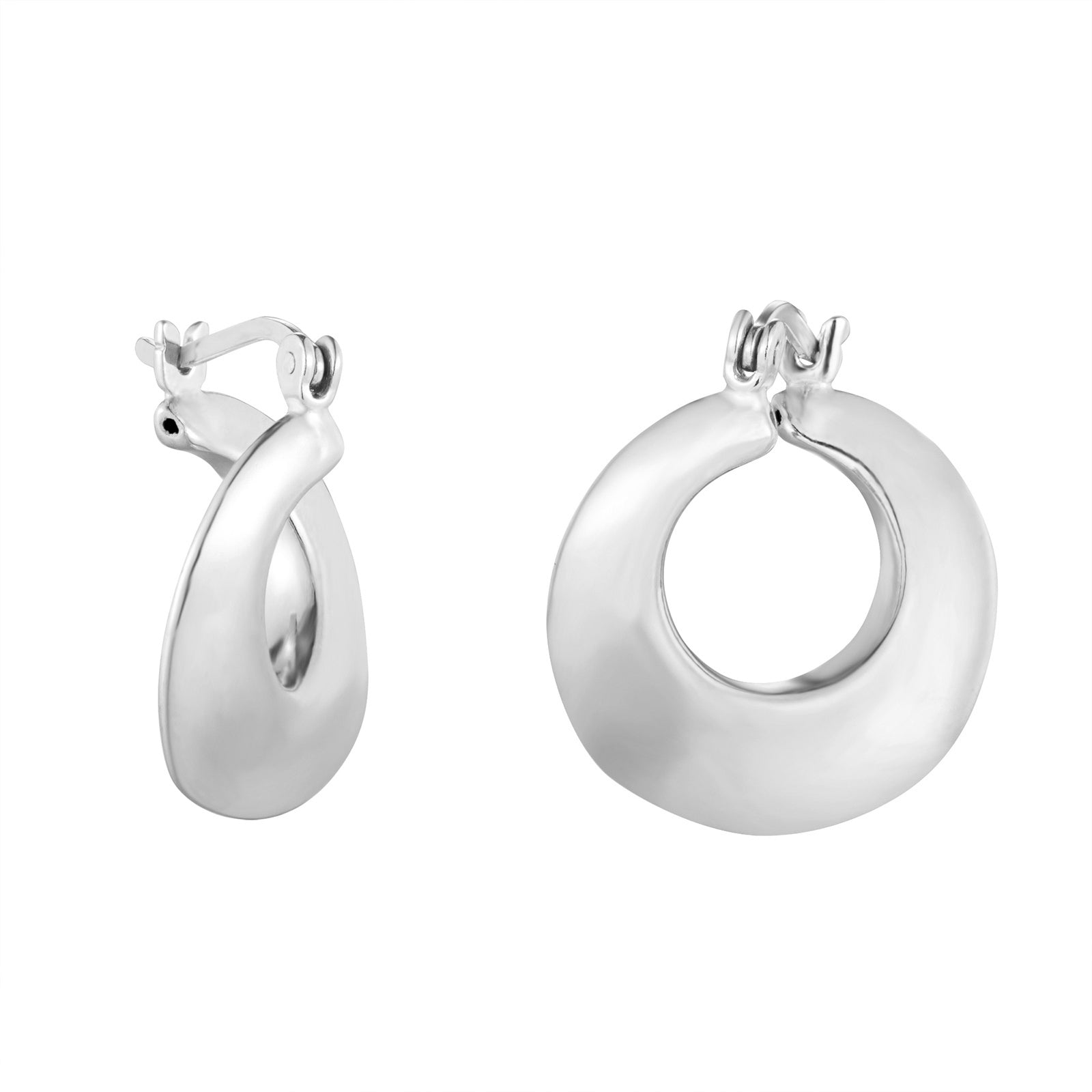 Asymmetric Twist Hoops - seolgold