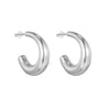 puffy earring - puffed earring - sterling silver earring - sterling silver stud - stud earring - seol gold