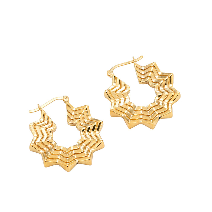 seol gold - spiderweb hoops