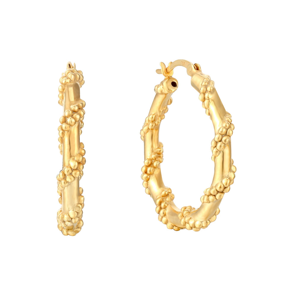 18ct Gold Vermeil rope creoles - seol gold