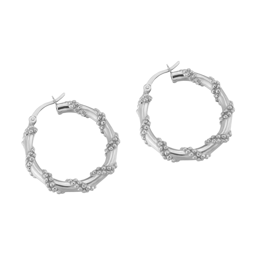 Sterling Silver Rope Twist Creoles
