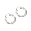 silver bamboo hoops - seolgold