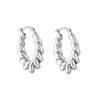 Seol Gold - Sterling Silver Oval Twist Hoop 