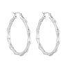 oversize silver bamboo hoops - seolgold