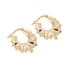 gold traditional hoops - gold hoops - gold traditional earrings - seol gold